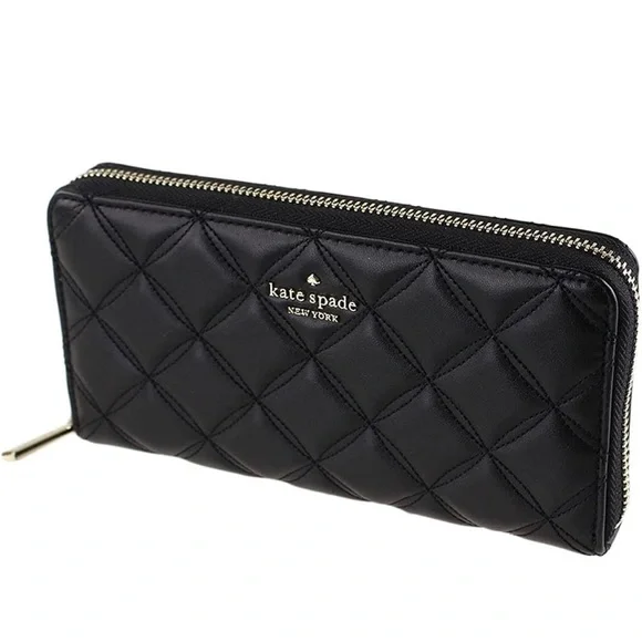 Kate Spade York Natalie large continental black & gold wallet. - Picture 2 of 5